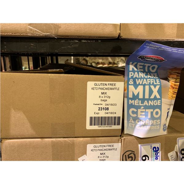 CASE OF 8 COMENSOLI GLUTEN FREE KETO PANCAKE & WAFFLE MIX (312G EACH)