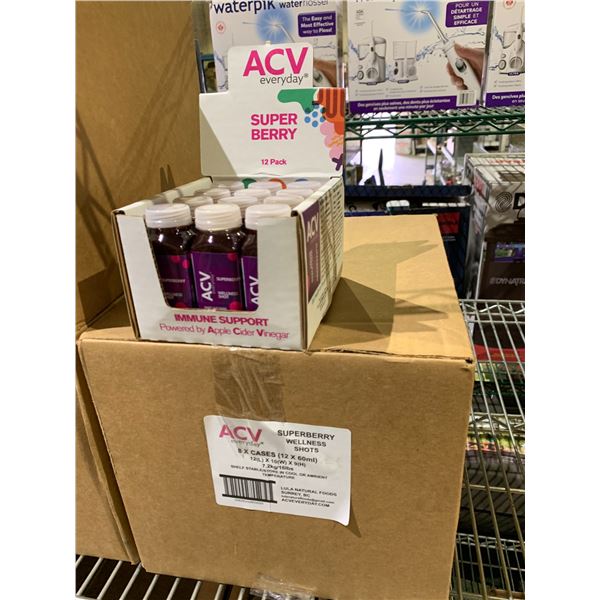 CASE OF ACV EVERYDAY SUPERBERRY WELLNESS SHOTS (60ML EACH)