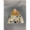 Image 1 : BLACK TOURMALINE ORGONITE PYRAMID APPROX 2.5"- RETAIL $349