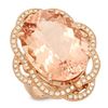 Image 1 : 21.4ct Morganite 14 K Rose Gold Ring
