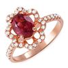 Image 1 : 1.16ct Pink Tourmaline 14 K Rose Gold Ring