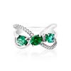 Image 1 : 0.88ct Natural Emerald 14K White Gold 4.13gm Ring