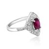 Image 3 : 1.16ct Natural Ruby  14K White Gold Ring