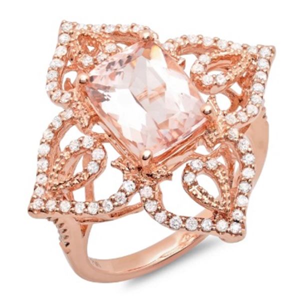 2.91ct Morganite 14 K Rose Gold Ring