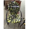 Image 2 : 2 Metal Vintage Outdoor Chairs, Van Halen Inspired Paint Job