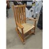 Image 2 : Ducks Unlimited Wicker Seat Solid Wood Rocking Chair