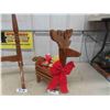 Image 2 : Solid Wood Blanket/ Quilt Rack 29" x 37" tall, Reindeer Planter Box + 2 Sesame 