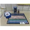 Image 1 : 1992 Toronto Blue Jays Framed Poster, Baseball Hat, 2 Bobbleheads - 1 boxed