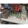 Image 1 : 24 Old Pop Bottles & Pepsi Crate ; Drewerys, Old Cola, Red Rock, Sun Crest, Superior, 