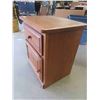 Image 2 : Stationary Solid Wood Microwave Stand with Drawer + Door - Stand - 18" x 23" x 27" 