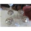 Image 2 : 4 Clear Glass Canisters with Metal Lids 5" x 5" x 10" 