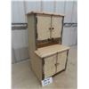 Image 2 : Primitive Home Made Kids Kitchen Cupboard Miniature - Great Details 10" x 14" x 24" 