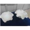 Image 2 : Milk Glass Ruffled Edge Dish, 2 Fenton, 2 Bridal Baskets