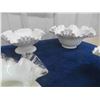 Image 3 : Milk Glass Ruffled Edge Dish, 2 Fenton, 2 Bridal Baskets