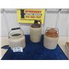 Image 1 : 3 Crockery Items ; 2 Pickle Crocks, 1 Jug