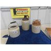 Image 5 : 3 Crockery Items ; 2 Pickle Crocks, 1 Jug