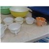 Image 2 : Pyrex/ Fire King ; Mixing Bowls, Cups, 1 Jadeite with Swirl