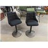 Image 1 : 2 Matching Bar Stools with Adjustable Height + Swivel - New or Like New