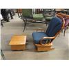 Image 1 : Gliding Rocker with Gliding Ottoman - NO Cushion for Ottoman