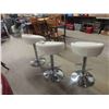 Image 6 : 3 Bar Stools with Swivel + Adjustable Height