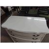 Image 3 : White 5 Drawer Dresser with Glass Top Protector 20" x 37" x 46.5" 