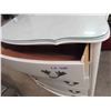 Image 4 : White 5 Drawer Dresser with Glass Top Protector 20" x 37" x 46.5" 