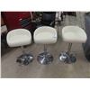 Image 1 : 3 Matching Bar Stools with Swivel & Adjustable Height