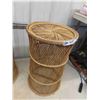 Image 2 : 4 Items ; Wicker Plant Stand & Wooden Planter