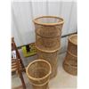 Image 3 : 4 Items ; Wicker Plant Stand & Wooden Planter