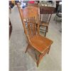 Image 2 : Carved Back Wooden Kitchen Chairs