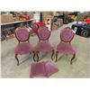 Image 1 : 3 Fancy Chairs & 2 Cushions