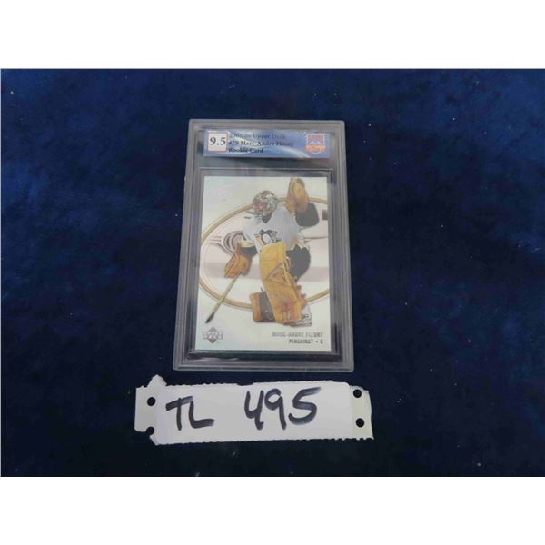 2005-06 Upper Deck #79 Marc-Andre Fleury Rookie Card Graded 9.5