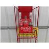 Image 2 : Coke 16" x 22" Metal Base, Bottle Stand 42" Tall & 6 Pack Various Coke Bottles