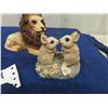 Image 2 : Lion & Lioness, Deer & Fawn, Bunnies Stone critters Made in USA