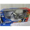 Image 2 : Die Cast Motorcycle Pow/ Mia Chopper 1:10th Scale, sz XL T-Shirt & Harley Metal Sign