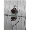 Image 2 : 2 outdoor Coach Lanterns with Stand 62" & 75" Tall for Patio or Deck