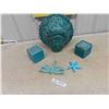 Image 1 : Aqua Design Sculpture Dragon Fly, Star Fish & 2 Candle Holders