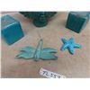 Image 3 : Aqua Design Sculpture Dragon Fly, Star Fish & 2 Candle Holders