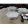 Image 2 : 5 Corning Ware Casserole Dishes , 4 Have Lids 