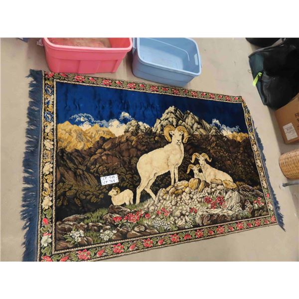Mount Goat Rug Mountain Goat Rug Display 73'' x 48'' - McSherry Auction Service Ltd.