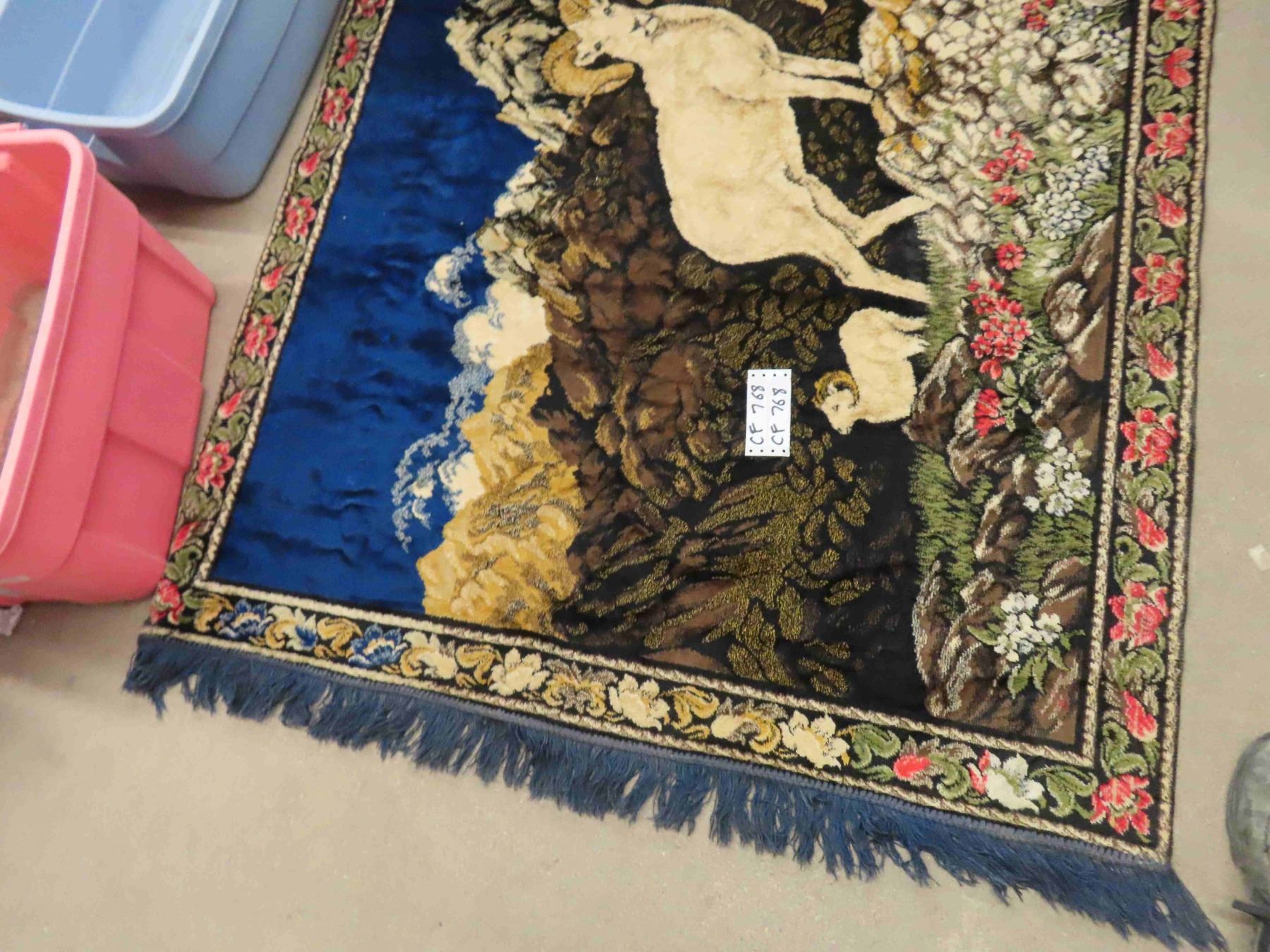 Mount Goat Rug Mountain Goat Rug Display 73'' x 48''
