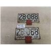 Image 1 : 2 Matching Manitoba 1942 License Plates with 1943 Tags