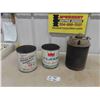 Image 1 : Kerosine Pail, (2) 1 Gallon Antifreeze Cans - Clark + Asbestonos - No Lids