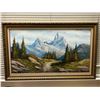 Image 1 : Framed Oil painting by Roberts - approx. 36in x 22in