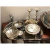 Image 2 : Large group of silver plated servings dishes & etc.