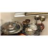 Image 3 : Large group of silver plated servings dishes & etc.