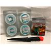 Image 3 : 2 boxes full of assorted fishing items - includes Panco Blue Heron - line counter level wind reel / 