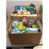 Image 1 : 2 boxes full of assorted fishing items - includes Panco Blue Heron - line counter level wind reel / 