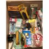 Image 2 : 2 boxes full of assorted fishing items - includes eagle claw hooks / snelled hook spinners / split r