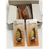 Image 2 : Box full of assorted fishing items - includes 300 Coho Catchers - #308-65 2RST & 25 small clear boxe